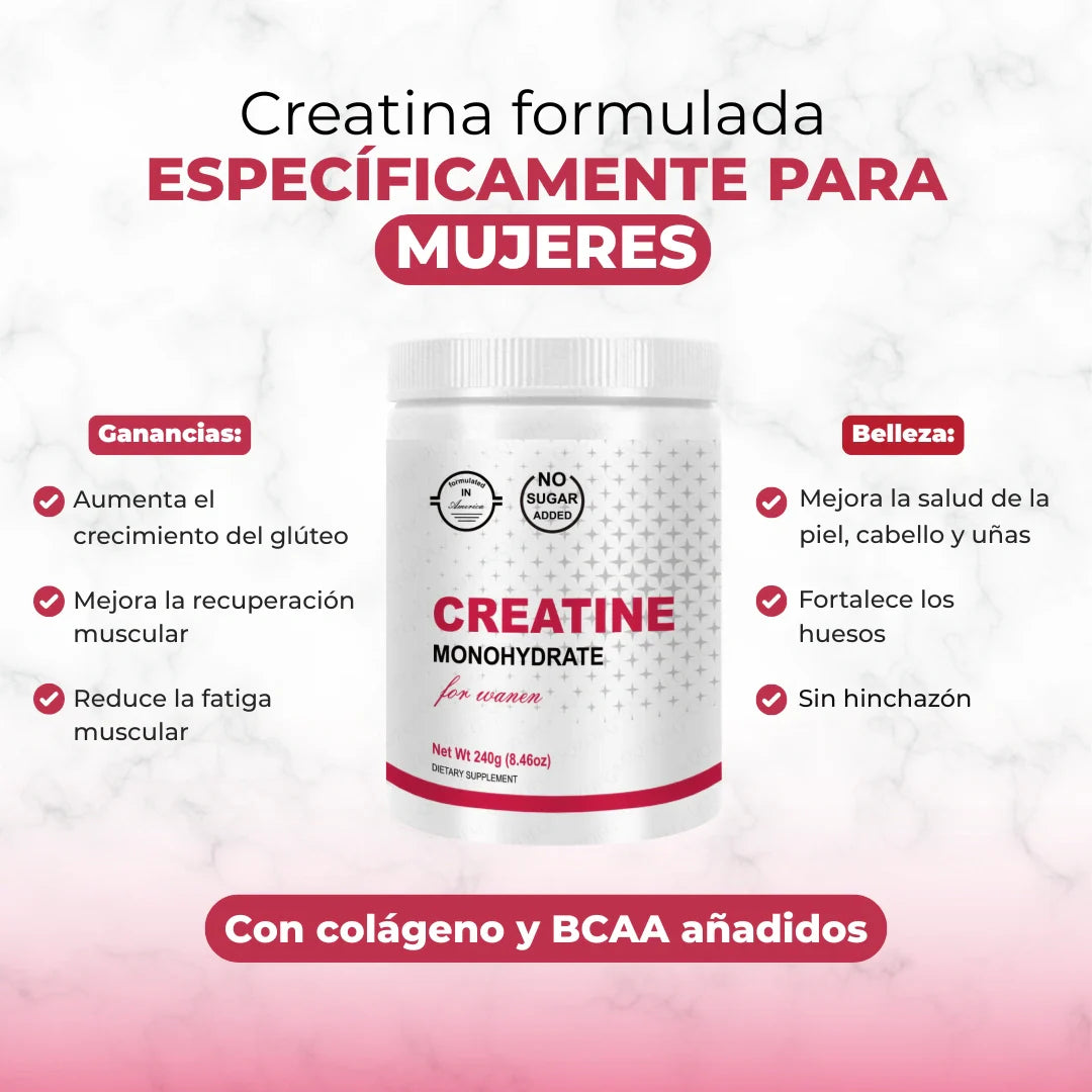 Creatina Monohidratada para mujeres
